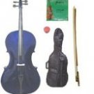 Merano 1/8 Size Purple Cello with Bag and Bow + 2 Sets of Strings + Rosin