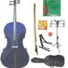 Merano 1/4 Size Purple Cello w/Bag,Bow+Rosin+2 Sets Strings+Tuner+Cello Stand+Music Stand