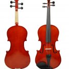 4/4 Size EBONY Solid Wood Nice Flamed Violin w/ Hard Case and Bow+Rosin~Natural