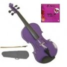 Merano 4/4 Size Acoustic Purple Violin with Hard Case and Bow+Free Rosin+Extra E String