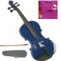 Merano 1/2 Size Acoustic Blue Violin with Hard Case and Bow+Free Rosin+Extra E String