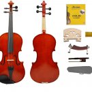 MERANO BEAUTIFULLY VARNISHED 1/2 Size EBONY Fitted HANDMADE Flamed VIOLIN with Case,Bow