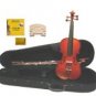 4/4 Size Solidwood Violin,Boxwood Parts with Case,Bow+Extra Set of Strings+Extra Bridge+Rosin