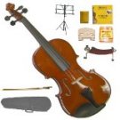 MV200 1/8 Size SolidWood Violin,Case,Bow+Rosin+2 Sets Strings+2 Bridges+Tuner+Shoulder Rest+Stand