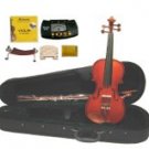 1/2 Size Solidwood Violin,Boxwood Parts,Case,Bow+2 Sets Strings+2 Bridges+Rosin+Tuner+Shoulder Rest