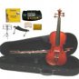 1/2 Size Solidwood Violin, Boxwood Parts,Case,Bow+Strings+Bridges+Rosin+Tuner+Shoulder Rest+Stand