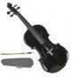 Merano 1/2 Size EBONY FITTED BLACK Violin with Case and Bow