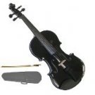 Merano 1/8 Size EBONY FITTED BLACK Violin with Case and Bow