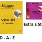 Merano 4/4 - 3/4 Size Violin String Set (G-D-A-E) + Extra E String ~ Beginner, Student, Replacement