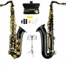 B Flat BLACK Tenor Saxophone with Hard Case+Free Music Stand