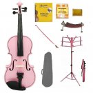 Merano 1/2 Size Pink Violin with Bow, Music Stand