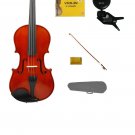 4/4 Size Acoustic Violin,Case,Bow+Rosin+2Sets of Strings+Clip On Tuner