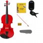 4/4 Size Red Violin,Red Bow,Case+Rosin+2Sets of Strings+Clip On Tuner