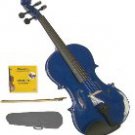 4/4 Size Blue Acoustic Violin,Case,Bow+Rosin+2 Sets of Strings