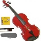 4/4 Size Red Acoustic Violin,Case,Bow+Rosin+2 Sets of Strings