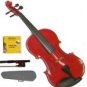 4/4 Size Red Acoustic Violin,Case,Bow+Rosin+2 Sets of Strings