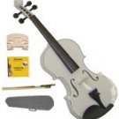 Merano 1/8 Size White Acoustic Violin,Case,Bow+Rosin+2 Sets of Strings+2 Bridges