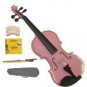 Merano 4/4 Size Pink Acoustic Violin,Case,Bow+Rosin+2 Sets of Strings+2 Bridges