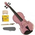 Merano 1/4 Size Pink Acoustic Violin,Case,Bow+Rosin+2 Sets of Strings+2 Bridges