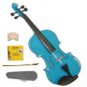 Merano 1/10 Size Blue Acoustic Violin,Case,Bow+Rosin+2 Sets of Strings+2 Bridges