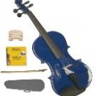 Merano 1/2 Size Blue Acoustic Violin,Case,Bow+Rosin+2 Sets of Strings+2 Bridges