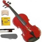 Merano 4/4 Size Red Acoustic Violin,Case,Bow+Rosin+2 Sets of Strings+2 Bridges