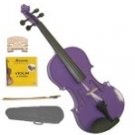 Merano 4/4 Size Purple Acoustic Violin,Case,Bow+Rosin+2 Sets of Strings+2 Bridges