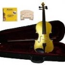 Merano 1/8 Size Gold Acoustic Violin,Case,Bow+Rosin+2 Sets of Strings+2 Bridges