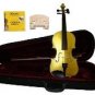 Merano 1/10 Size Gold Acoustic Violin,Case,Bow+Rosin+2 Sets of Strings+2 Bridges