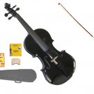 Merano 1/10 Size Black Acoustic Violin,Case,Bow+Rosin+2 Sets of Strings+2 Bridges+Pitch Pipe