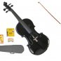 Merano 1/10 Size Black Acoustic Violin,Case,Bow+Rosin+2 Sets of Strings+2 Bridges+Pitch Pipe
