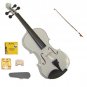 Merano 1/10 Size White Acoustic Violin,Case,Bow+Rosin+2 Sets of Strings+2 Bridges+Pitch Pipe