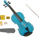 Merano 1/8 Size Blue Acoustic Violin,Case,Bow+Rosin+2 Sets of Strings+2 Bridges+Pitch Pipe