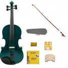 Merano 4/4 Size Green Acoustic Violin,Case,Bow+Rosin+2 Sets of Strings+2 Bridges+Pitch Pipe