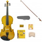 Merano 1/8 Size Gold Acoustic Violin,Case,Bow+Rosin+2 Sets of Strings+2 Bridges+Pitch Pipe