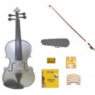 Merano 1/10 Size Silver Acoustic Violin,Case,Bow+Rosin+2 Sets of Strings+2 Bridges+Pitch Pipe