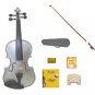 Merano 1/16 Size Silver Acoustic Violin,Case,Bow+Rosin+2 Sets of Strings+2 Bridges+Pitch Pipe