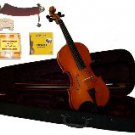 Merano 4/4 Size Natural Violin,Case,Bow+Rosin+2 Sets Strings+2 Bridges+Tuner+Shoulder Rest