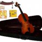 Merano 4/4 Size Natural Violin,Case,Bow+Rosin+2 Sets Strings+2 Bridges+Tuner+Shoulder Rest