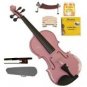 Merano 1/8 Size Pink Violin,Case,Bow+Rosin+2 Sets Strings+2 Bridges+Tuner+Shoulder Rest