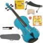 Merano 1/2 Size Blue Violin,Case,Bow+Rosin+2 Sets Strings+2 Bridges+Tuner+Shoulder Rest