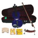 Merano 4/4 Size Purple Violin,Case,Bow+Rosin+2 Sets Strings+2 Bridges+Tuner+Shoulder Rest