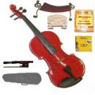 Merano 4/4 Size Red Violin,Case,Bow+Rosin+2 Sets Strings+2 Bridges+Tuner+Shoulder Rest