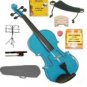 Merano 1/2 Size Blue Violin,Case,Bow+Rosin+2 Sets Strings+2 Bridges+Tuner+Shoulder Rest+Music Stand