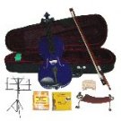 Merano 4/4 Size Purple Violin,Case,Bow+Rosin+2Sets Strings+2 Bridges+Tuner+Shoulder Rest+Music Stand
