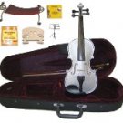 Merano 1/8 Size Silver Violin,Case,Bow+Rosin+2Sets Strings+2 Bridges+Tuner+Shoulder Rest+Music Stand