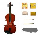 Merano 4/4 Size Natural Violin,Case,2 Bows+Rosin+2 Sets of Strings+2 Bridges+Tuner