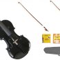 Merano 1/8 Size Black Violin,Case,2 Bows+Rosin+2 Sets of Strings+2 Bridges+Tuner