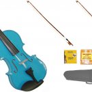Merano 1/2 Size Blue Violin,Case,2 Bows+Rosin+2 Sets of Strings+2 Bridges+Tuner