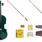 Merano 4/4 Size Green Violin,Case,2 Bows+Rosin+2 Sets of Strings+2 Bridges+Tuner
